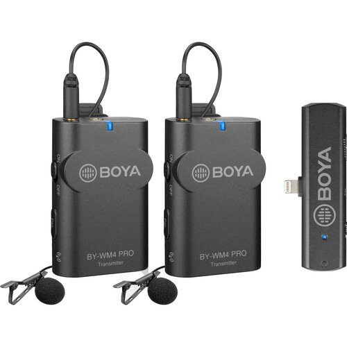 BOYA BY-WM4 PRO-K4 Two-Person Digital Wireless Omni Lavalier Microphone