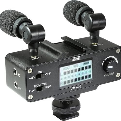 Mini Pre-Amp Smart Mixer with Dual Condenser Microphones