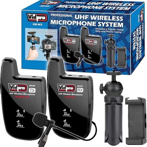 Professional UHF Wireless Lavalier Microphone System for Smart Phones