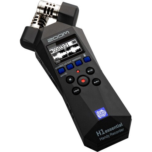 Zoom H1essential 2-Track 32-Bit Float Portable Audio Recorder Kit with Accessory Pack