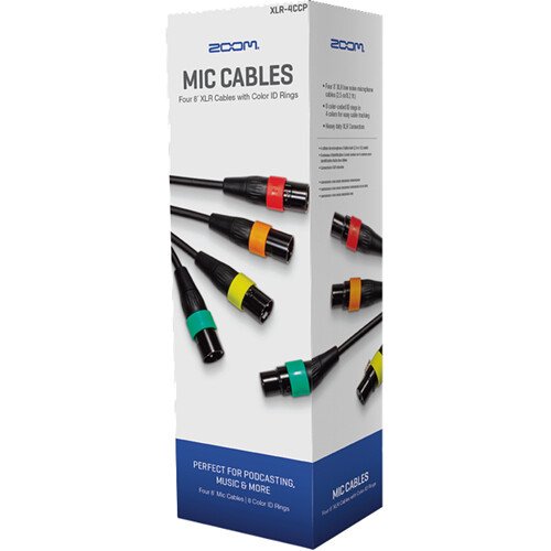 XLR-4c/CP Mic Cables (4) with Color Rings