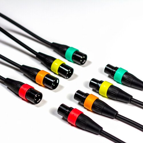 XLR-4c/CP Mic Cables (4) with Color Rings - Image 2