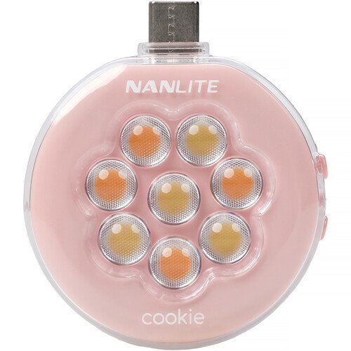 Nanlite cookie USB-C Mini Round LED (Coral Pink)