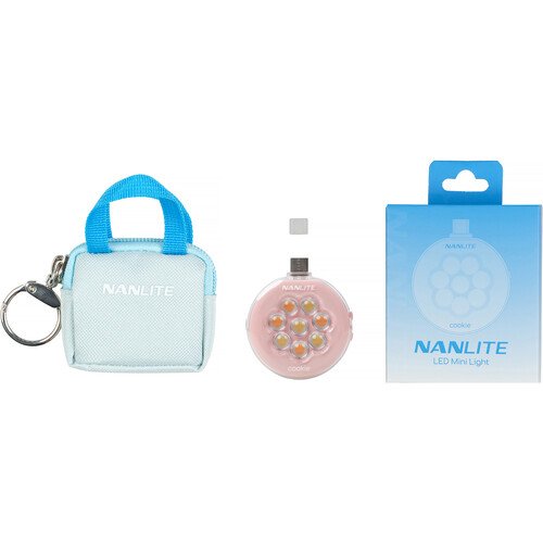Nanlite cookie USB-C Mini Round LED (Coral Pink) - Image 3