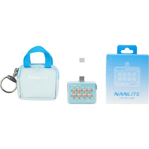 Nanlite cookie USB-C Mini Square LED (Cyan Blue) - Image 4