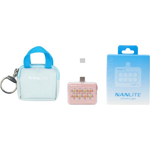 Nanlite cookie USB-C Mini Square LED (Coral Pink) - Image 3