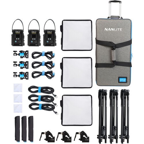 Nanlite PavoSlim 60B Bi-Color LED Panel (3-Light Kit) - Image 2