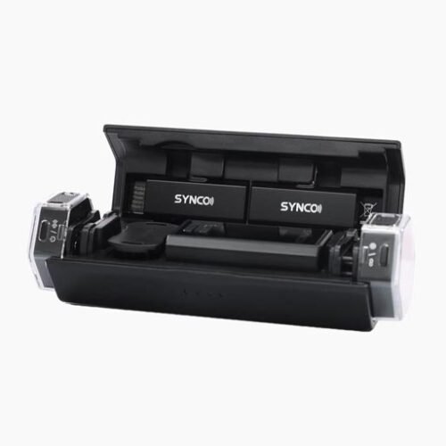 SYNCO G4 Magnetic Mini Wireless Microphone, 3 Wearing Options, Charging Case for 40h Working Total, 300m Transmission, Controllable RGB Light Effects