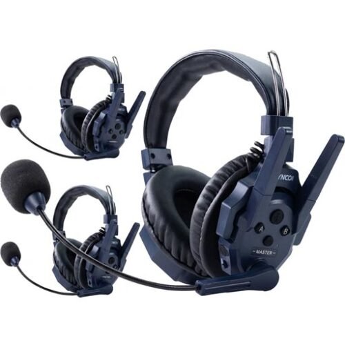 Synco Xtalk Master Full-Duplex MasterFree Intercom System with 3 Dual-Ear Headsets