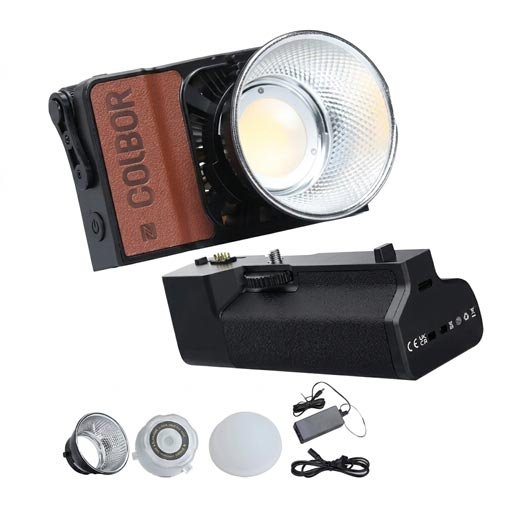 Colbor W100 KIT Led Video Light Bi-Color with Battery,100w Power Built-in NFC,with Barndoor, Honeycomb Grids,Softboxes for Video,Phtography,Youtubers,Live-Streamers