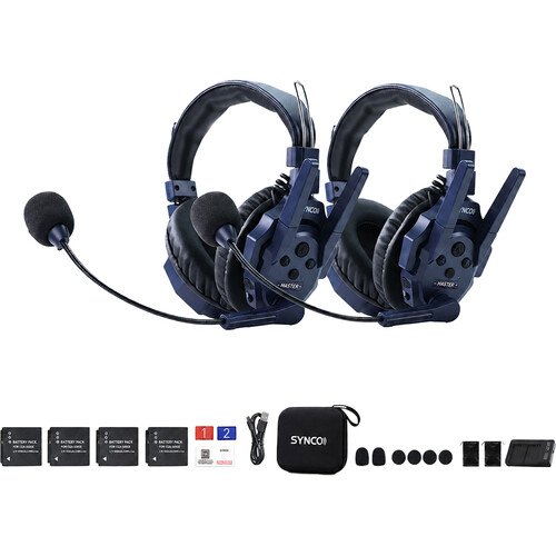 Synco Xtalk Master Full-Duplex MasterFree Intercom System with 2 Dual-Ear Headsets